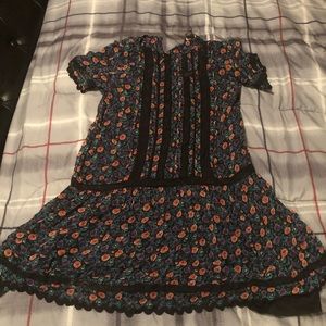 Free purple plaid top with beautiful peplum dress